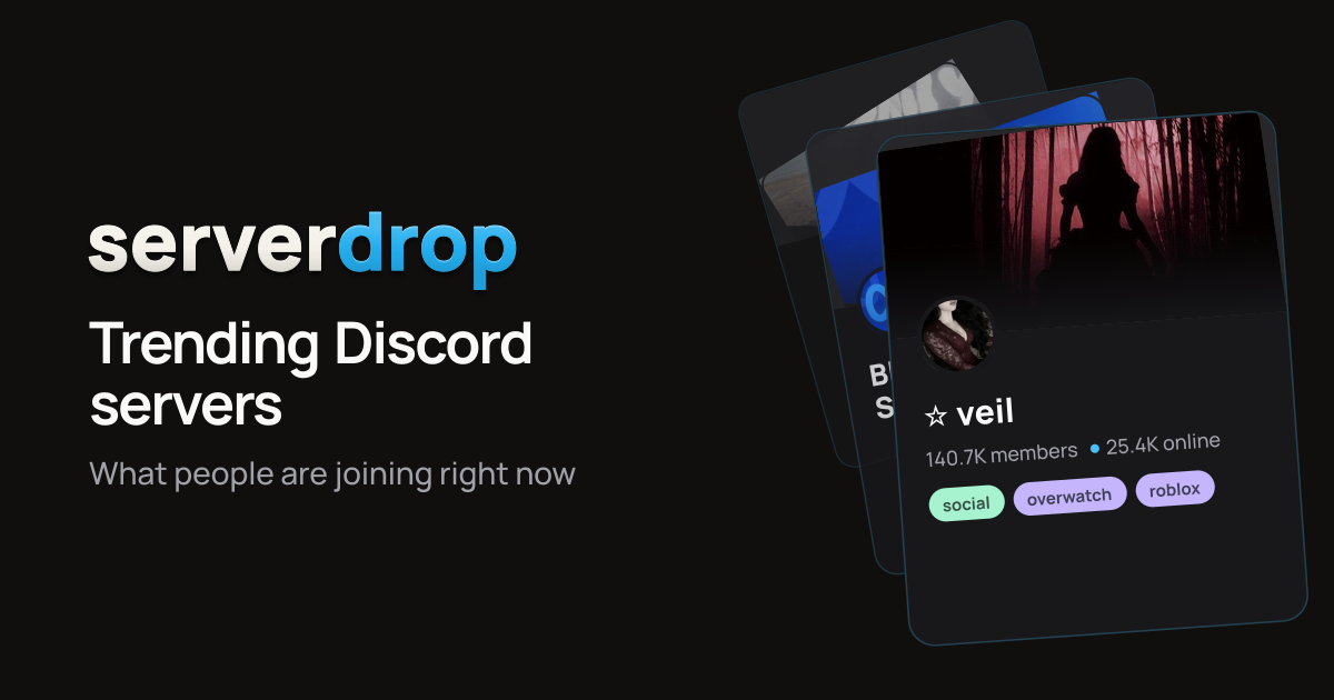 Trending Discord servers | ServerDrop